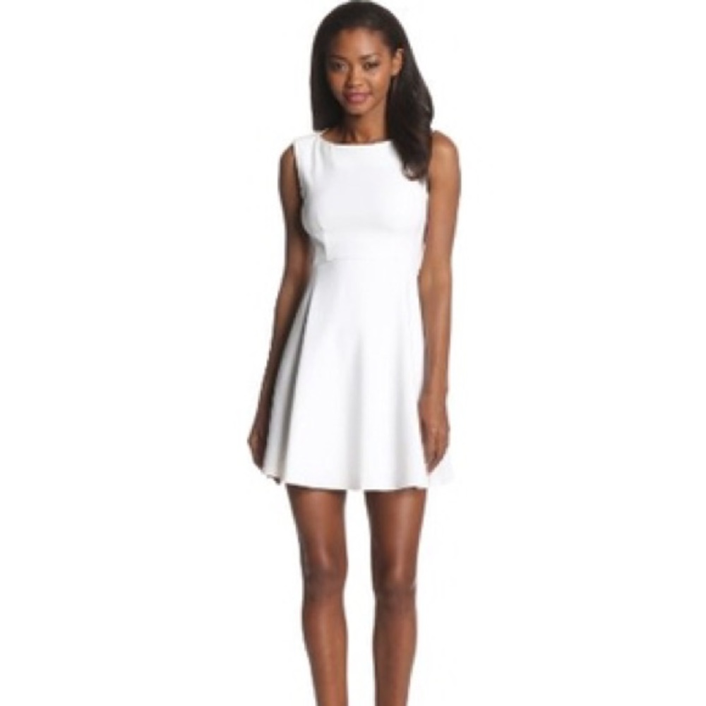White Boatneck French connection dress